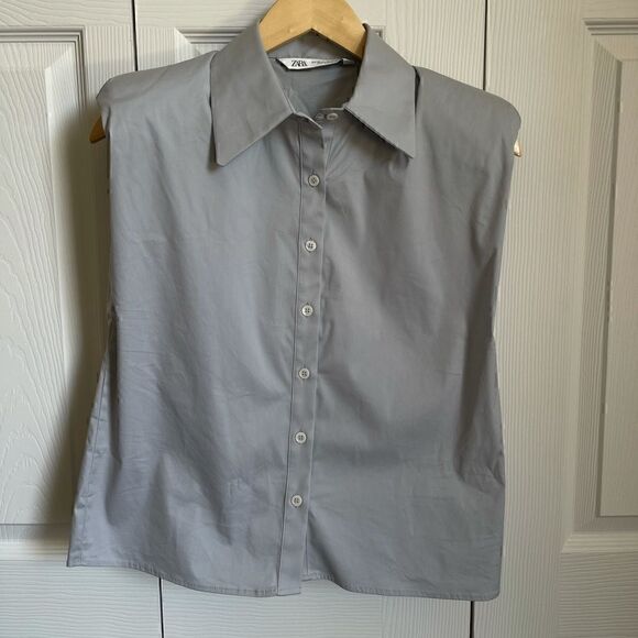 Zara Limited Edition Padded Shoulder Shirt - Picture 6 of 11